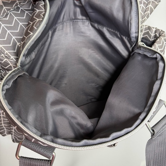 Banana Fish Stylish Gray Chevron Women's diaper Bag - Picture 7 of 12